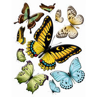 WANDTATTOO Schmetterlinge 85 x 65 cm - Multicolor, Papier (85/65/65cm) - Sanders & Sanders