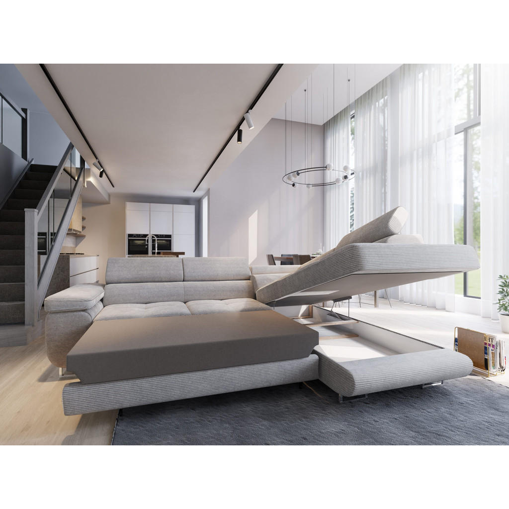 Thumbnail - Masseno Ecksofa, Braun, Holz, 4-Sitzer, L-Form,L-Form, 276x202 cm, Wohnzimmer, Sofas & Couches, Wohnlandschaften, Ecksof...