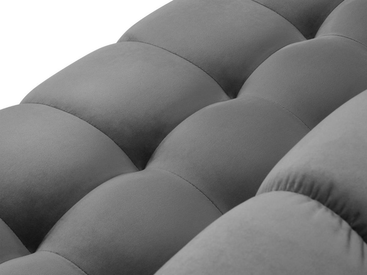 ECKSOFA rechts Mamaia aus Samt hellgrau 5 Sitzplätze - Hellgrau, Textil (185/293cm) - Micadoni