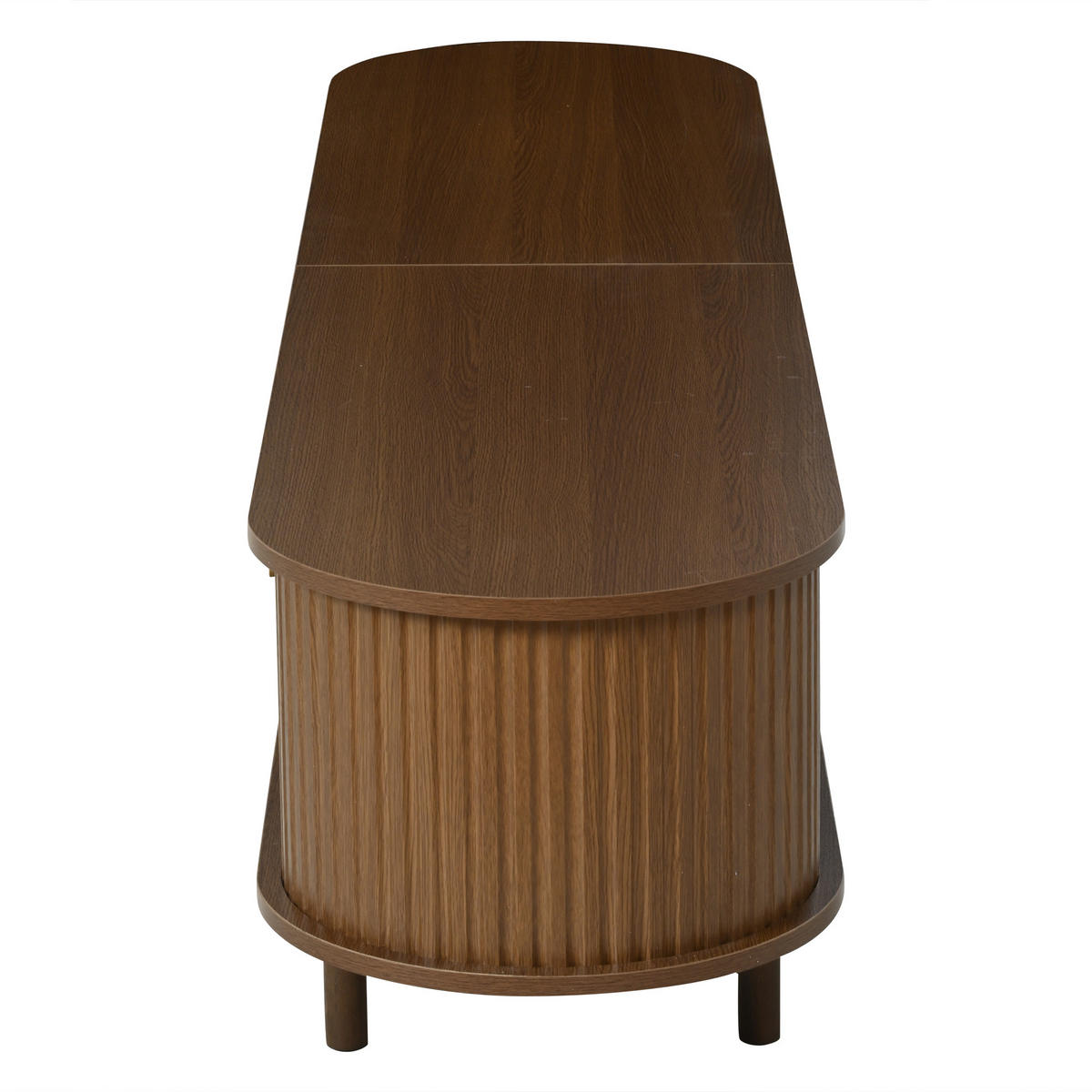LOWBOARD DE-40414 2 Rattan-Türen mit Rolltüren Walnuss - Walnussfarben, Holzwerkstoff (180/40/40cm) - ComfortXL