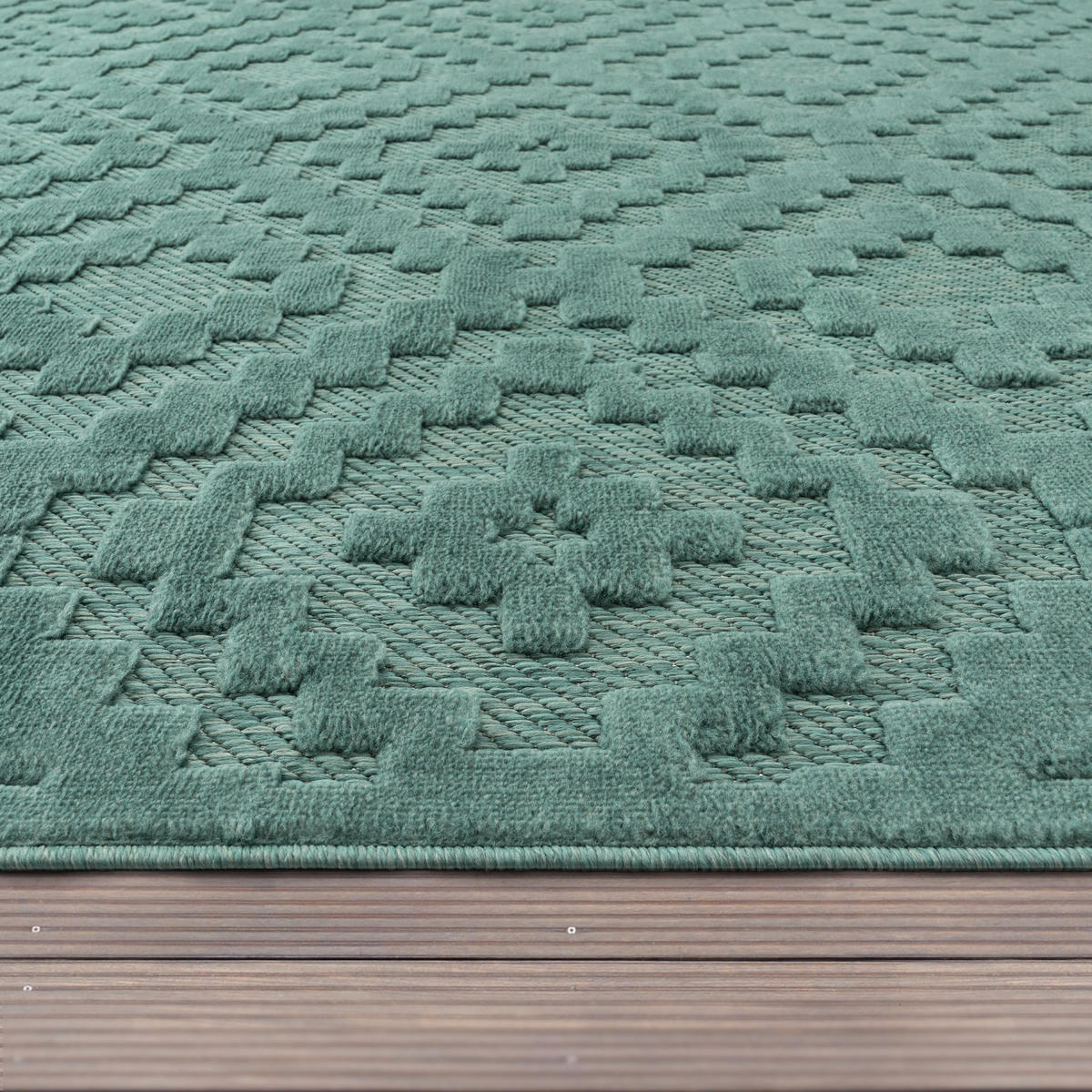 OUTDOORTEPPICH 200/280 cm Livorno 672 - Türkis, Textil (200/280cm) - Paco Home