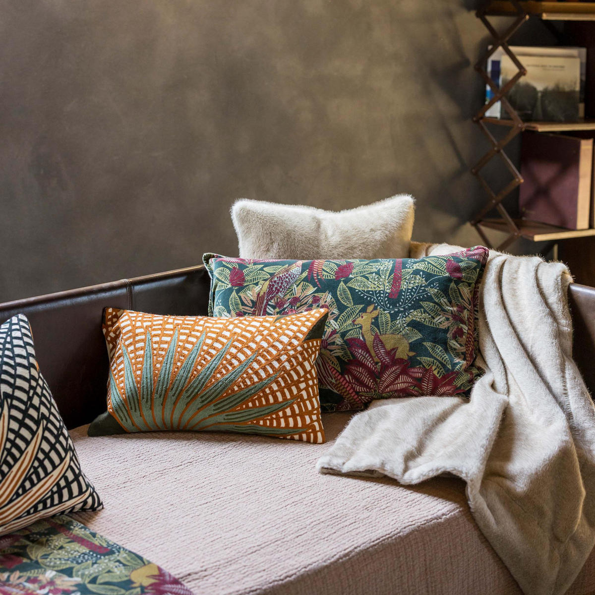 KISSEN Liwen natur 45 x 45 cm - Naturfarben, Textil (45/45cm) - Vivaraise