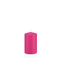 STUMPENKERZEN Pink Ø 58 x 100 mm, 16 Stück - Pink, Paraffin (6/10cm) - Wiedemann Kerzen