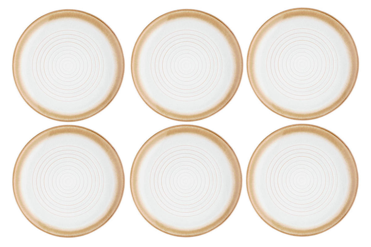 TELLER Cosmos Ø27,5cm - 6er-Set - Crème - Beige, Keramik (27.5cm) - Björn