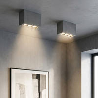 LED DECKENLEUCHTE TIMO Betonoptik Grau 2er Set - Grau, Metall (12.2/5.6/10cm) - Globo Lighting