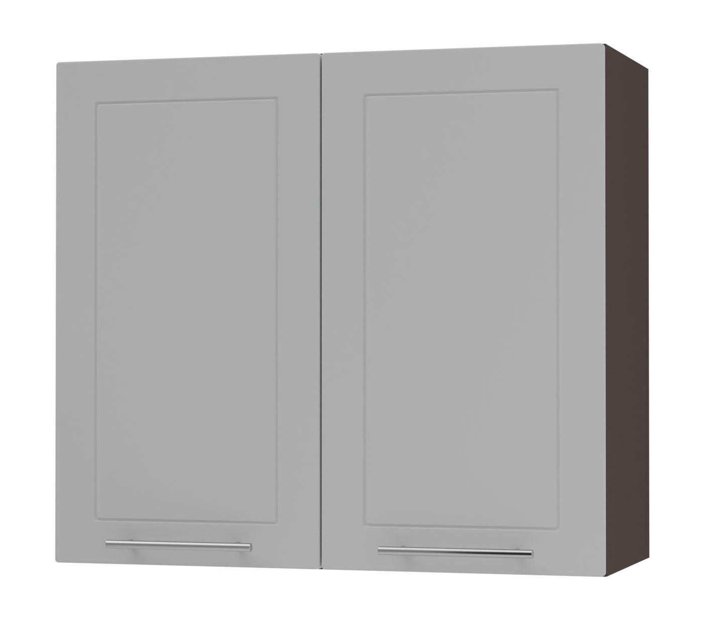 KÜCHENHÄNGESCHRANK Kvantum W3/80 Dust Grey Matt / Lava Matt 80 / 32,5 / 72cm - Dunkelgrau/Grau, Holz/Holzwerkstoff (80/72/32.5cm) - Feldmann-Wohnen