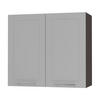 KÜCHENHÄNGESCHRANK Kvantum W3/80 Dust Grey Matt / Lava Matt 80 / 32,5 / 72cm - Dunkelgrau/Grau, Holz/Holzwerkstoff (80/72/32.5cm) - Feldmann-Wohnen