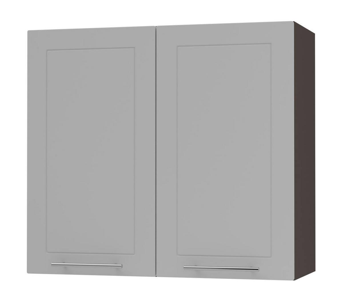 KÜCHENHÄNGESCHRANK Kvantum W3/80 Dust Grey Matt / Lava Matt 80 / 32,5 / 72cm - Dunkelgrau/Grau, Holz/Holzwerkstoff (80/72/32.5cm) - Feldmann-Wohnen