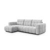 ECKSOFA CLOUDI 4-Sitzer links, hellgrau - Hellgrau/Schwarz, Holz/Textil (294/160cm) - Courtois Laville