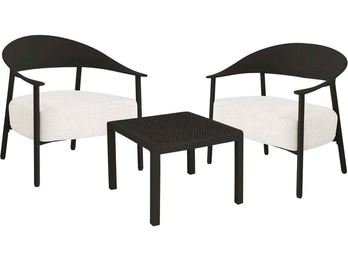 GARTENSITZGRUPPE céora Schwarz - Schwarz, Metall - Habitat Garten