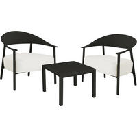 GARTENSITZGRUPPE céora Schwarz - Schwarz, Metall - Habitat Garten