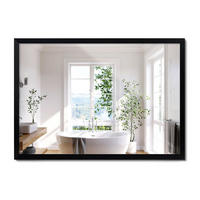 SPIEGEL 70x50cm Schwarzer Rahmen - Transparent, Glas (70/50/0.4cm) - Wallfluent