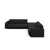 ECKSOFA rechts Molino aus strukturiertem Stoff schwarz 6 Sitzplätze - Schwarz, Textil (250/315cm) - Micadoni