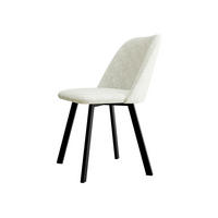 ESSZIMMERSTUHL K109 - Creme/Schwarz, Holzwerkstoff/Textil (47/80/58cm) - MIRJAN24