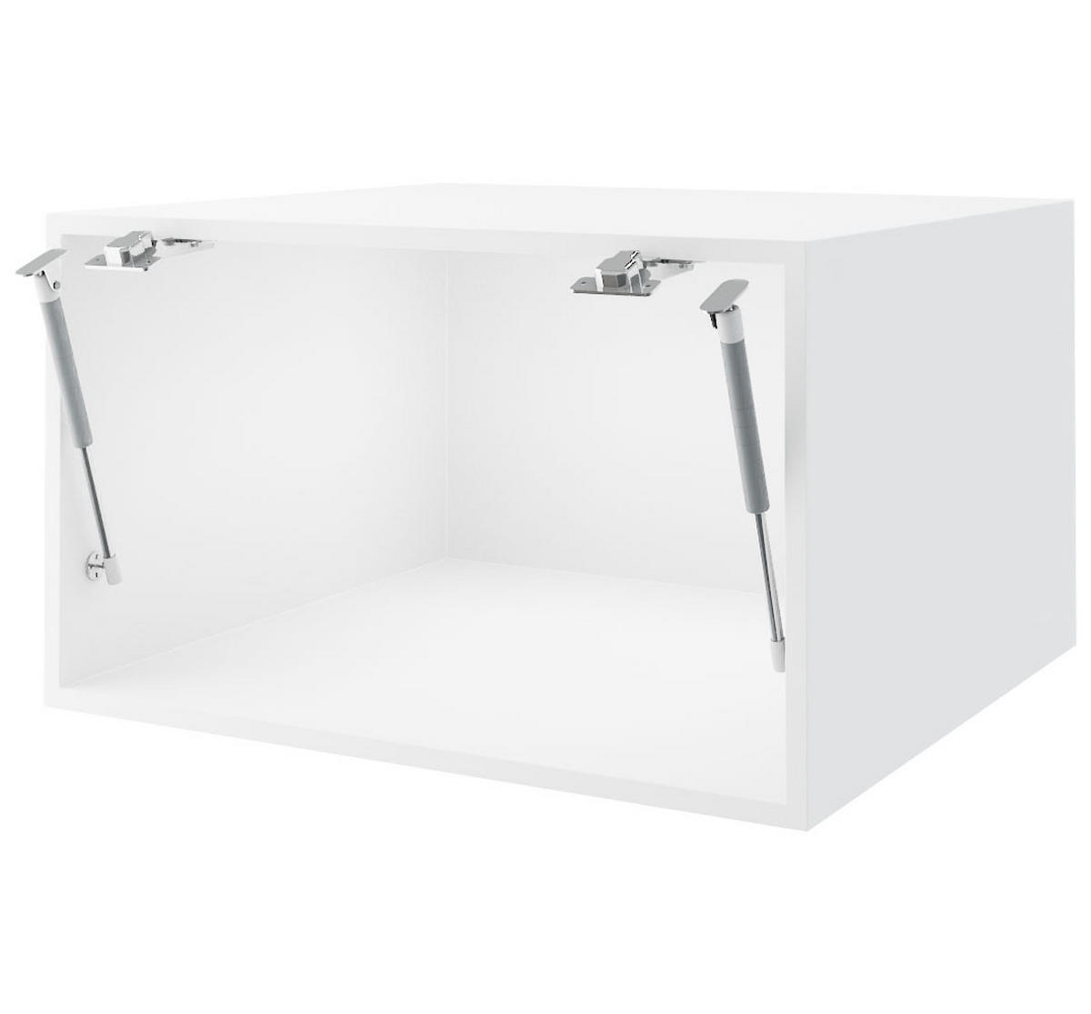 KLAPPHÄNGESCHRANK Kvantum W6B/45 Graphit Matt / Weiß Matt 45 / 59 / 36cm - Graphitfarben/Weiß, Holz/Holzwerkstoff (45/36/59cm) - Feldmann-Wohnen