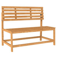 ZAHRADNÍ lavice z borovice 110x61x89 cm teaková s přeměnou na piknikový stůl a nosností 240 kg - teaková, kompozitní dřevo (110/89/61cm) - Modfu