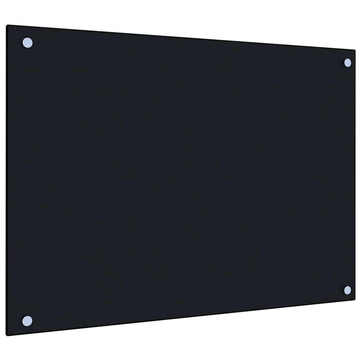 KÜCHENRÜCKWAND Glas 70x50 cm Schwarz Wand-Spritzschutz - Schwarz, Glas (70/50/0.6cm) - DELUKE