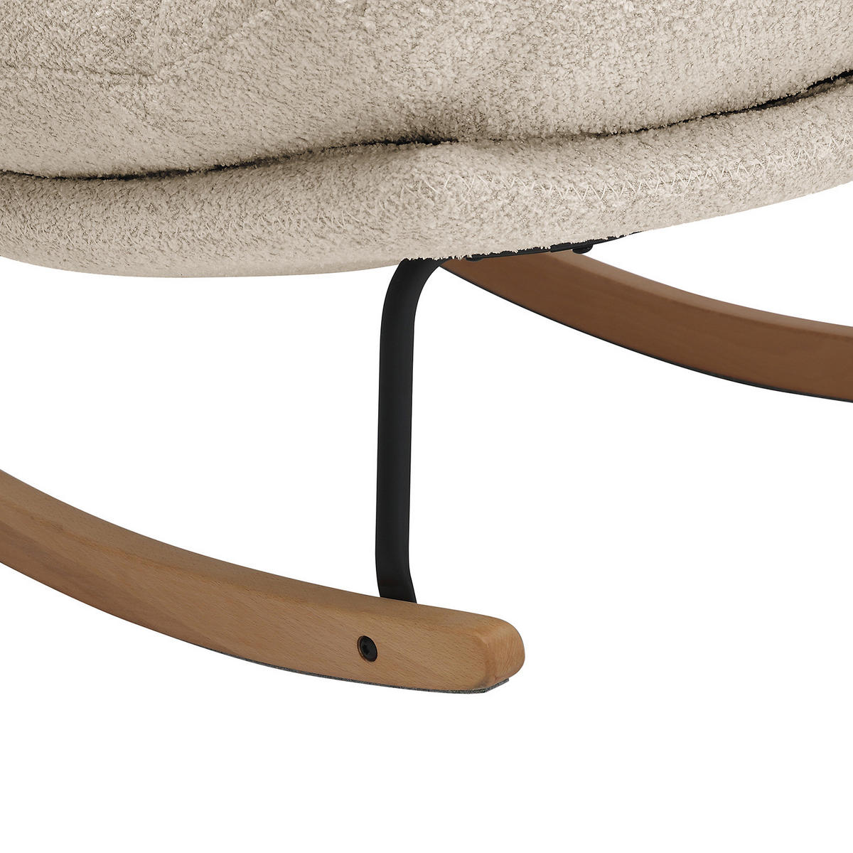 SCHAUKELSESSEL - Beige/Schwarz, Textil/Metall (82/83/89cm) - home24