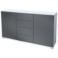 SIDEBOARD Santo Anthrazit matt - Anthrazit, Holzwerkstoff (138.5/75.5/35cm) - Vladon