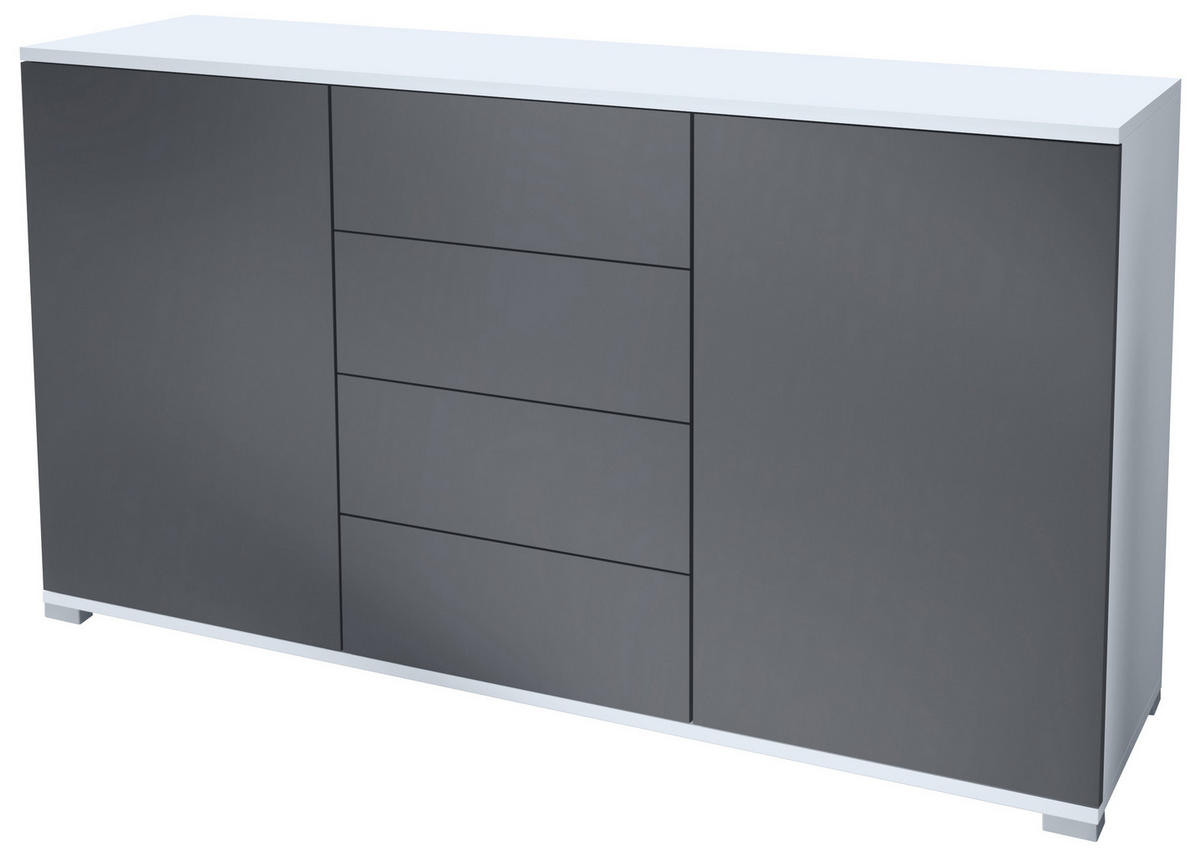 SIDEBOARD Santo Anthrazit matt - Anthrazit, Holzwerkstoff (138.5/75.5/35cm) - Vladon
