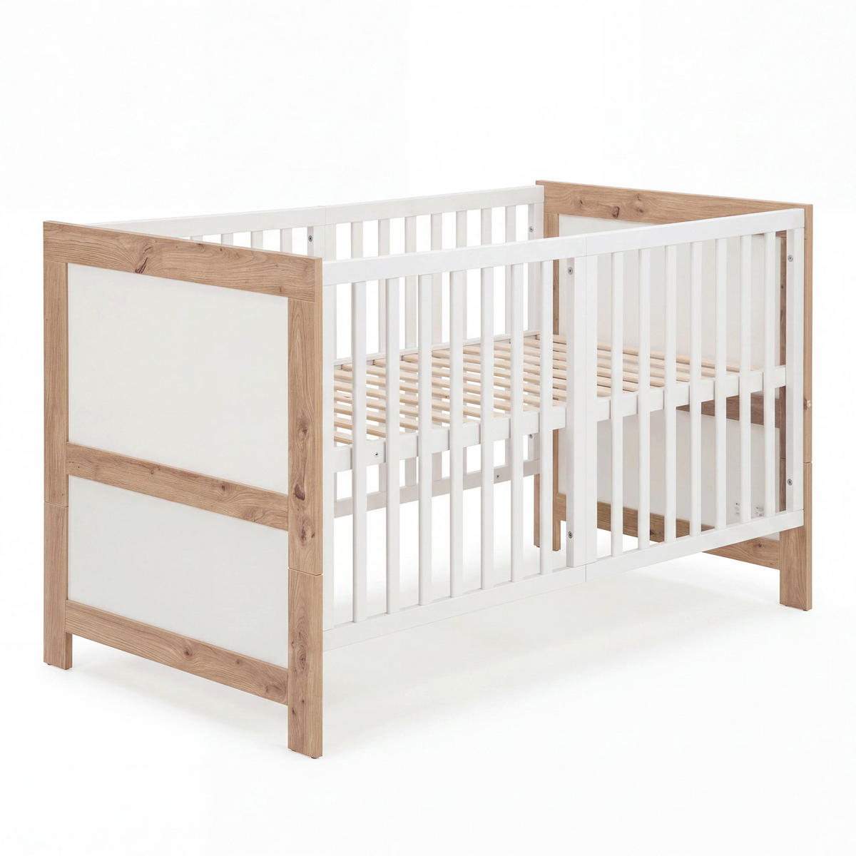 BABYBETT Malo 70 x 140 cm - Weiß, Holzwerkstoff (70/140cm) - Roba