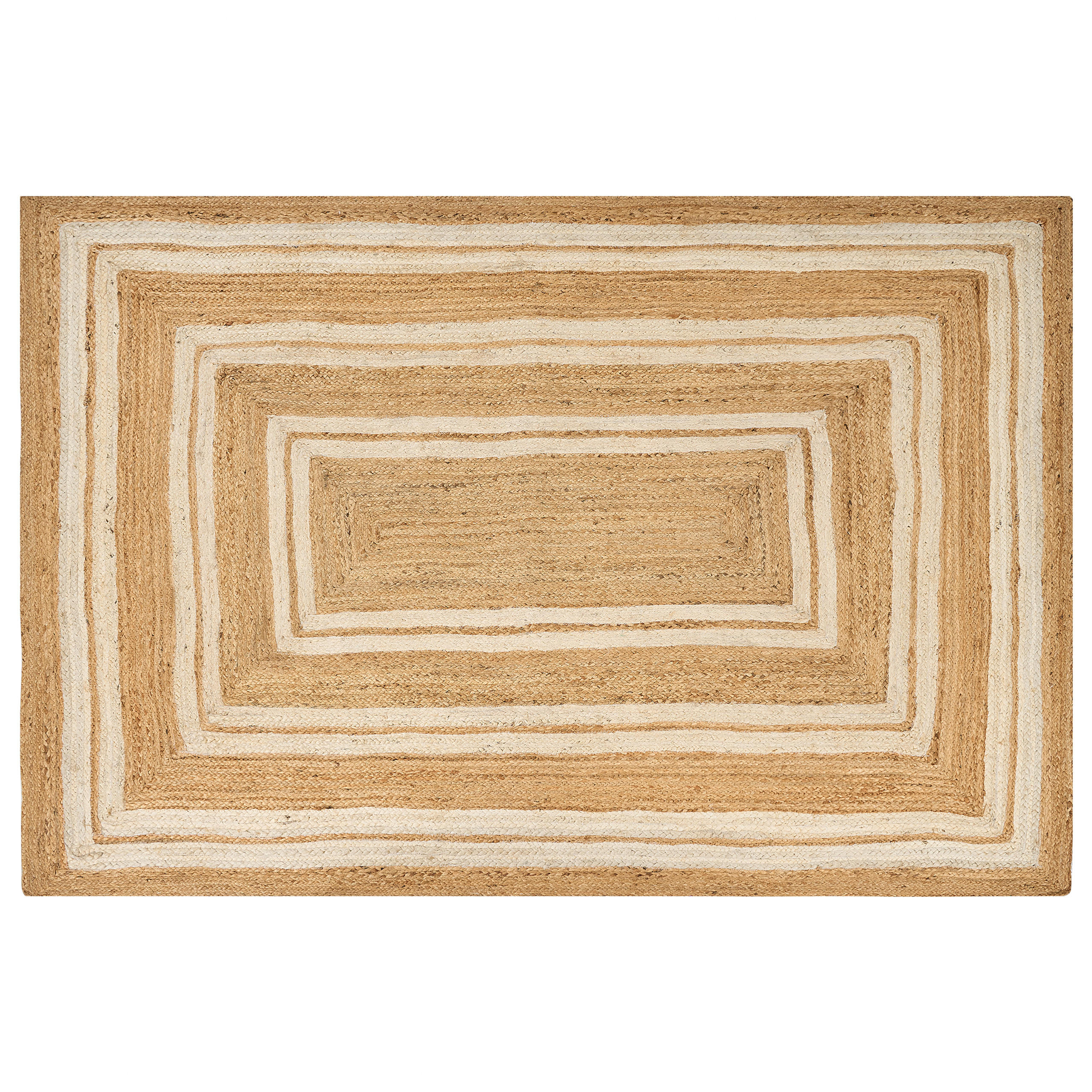 TEPPICH geflochten Beige 200/300 cm Elmali - Beige, Naturmaterialen (200/300cm) - Beliani