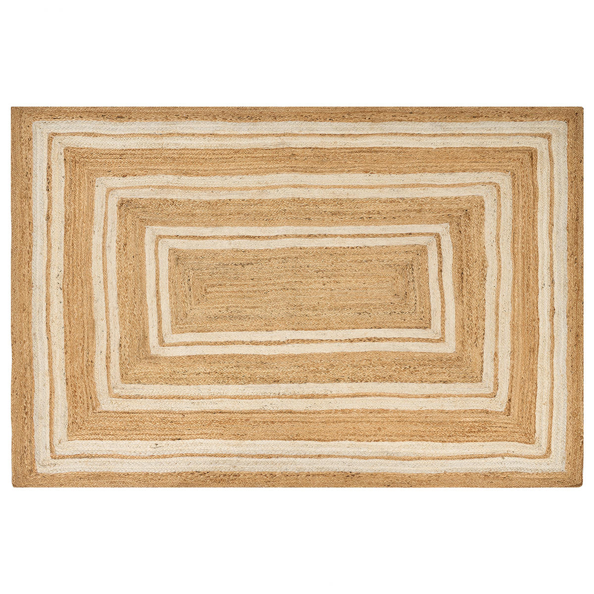 TEPPICH geflochten Beige 200/300 cm Elmali - Beige, Naturmaterialien (200/300cm) - Beliani