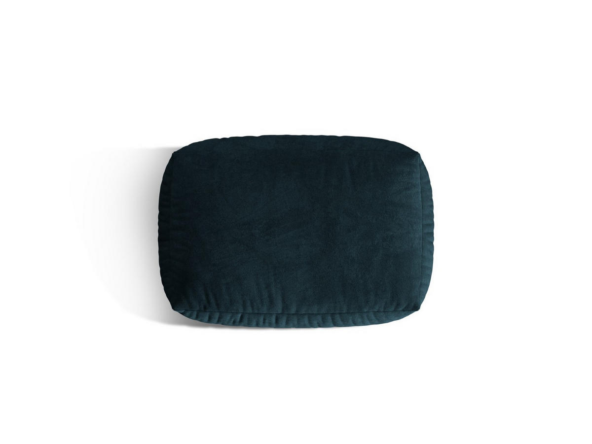 POUF Martina aus Samt dunkel petrol - Petrol, Textil (65/44/95cm) - Micadoni