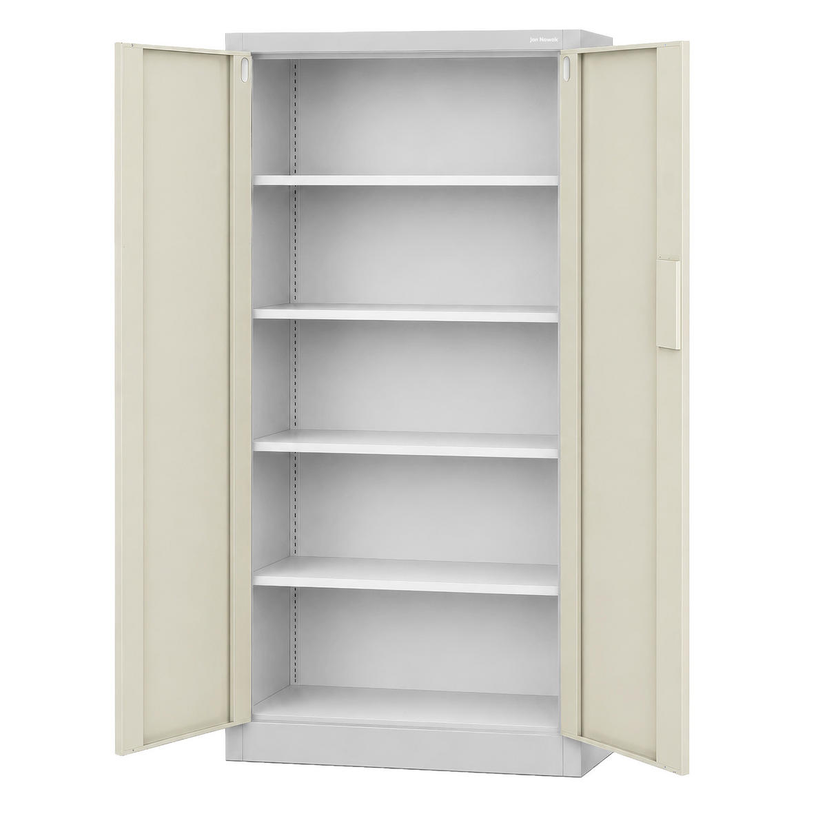 BÜROSCHRANK mit Zahlenschloss DANIEL 185x90x40 cm - Grau/Sonoma Eiche, Metall (90/185/40cm) - Jan Nowak