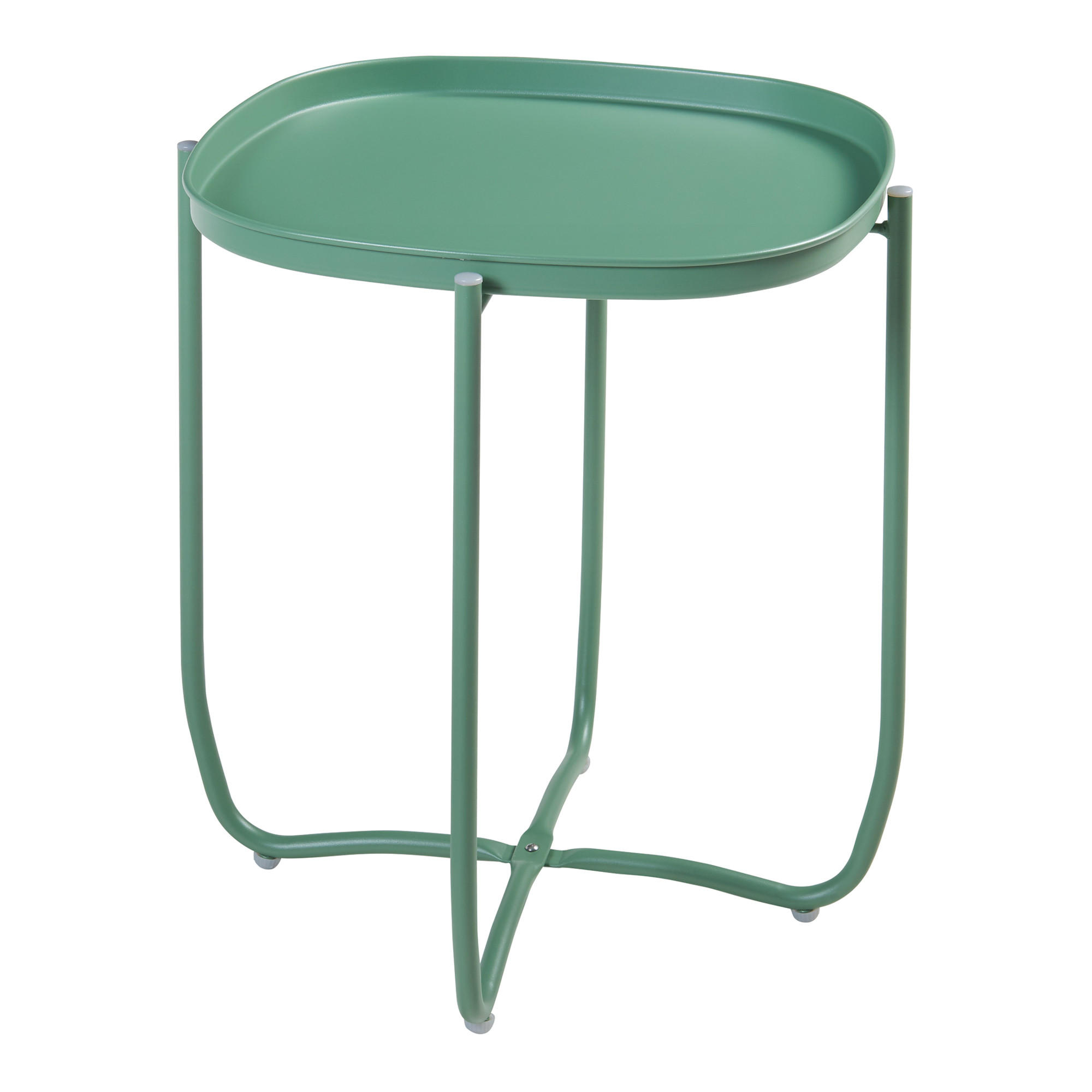 TABLETTTISCH Sandefjord - Grün, Metall (46/46/53cm) - [en.casa]