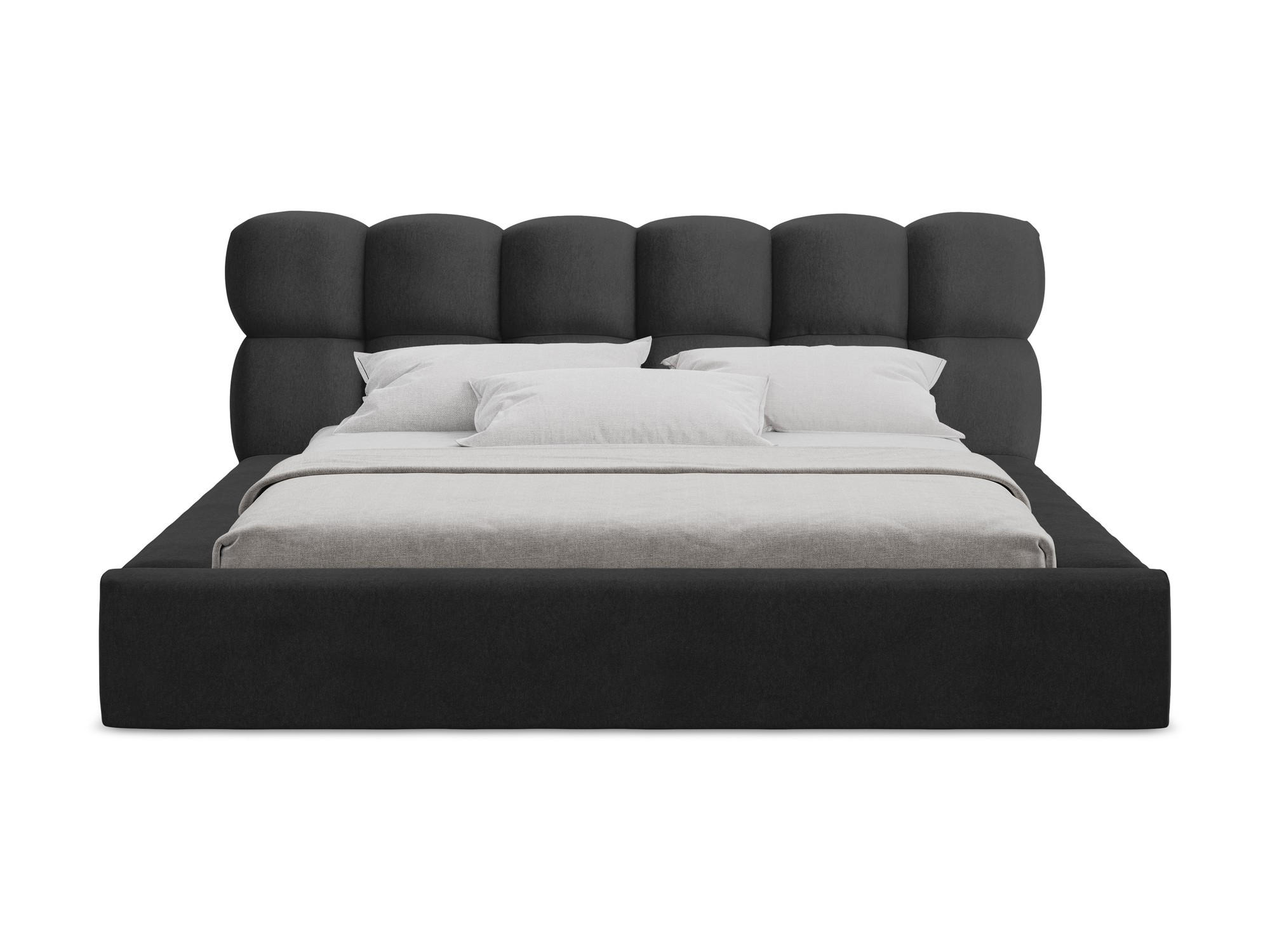 POLSTERBETT mit Bettkasten und Lattenrost 220x240 Schwarz - Schwarz, Kunststoff/Textil (180/200cm) - Makamii