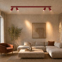 DECKENLEUCHTE Fleck L.100 - Rot, Metall (6/100/6cm) - Lumicom