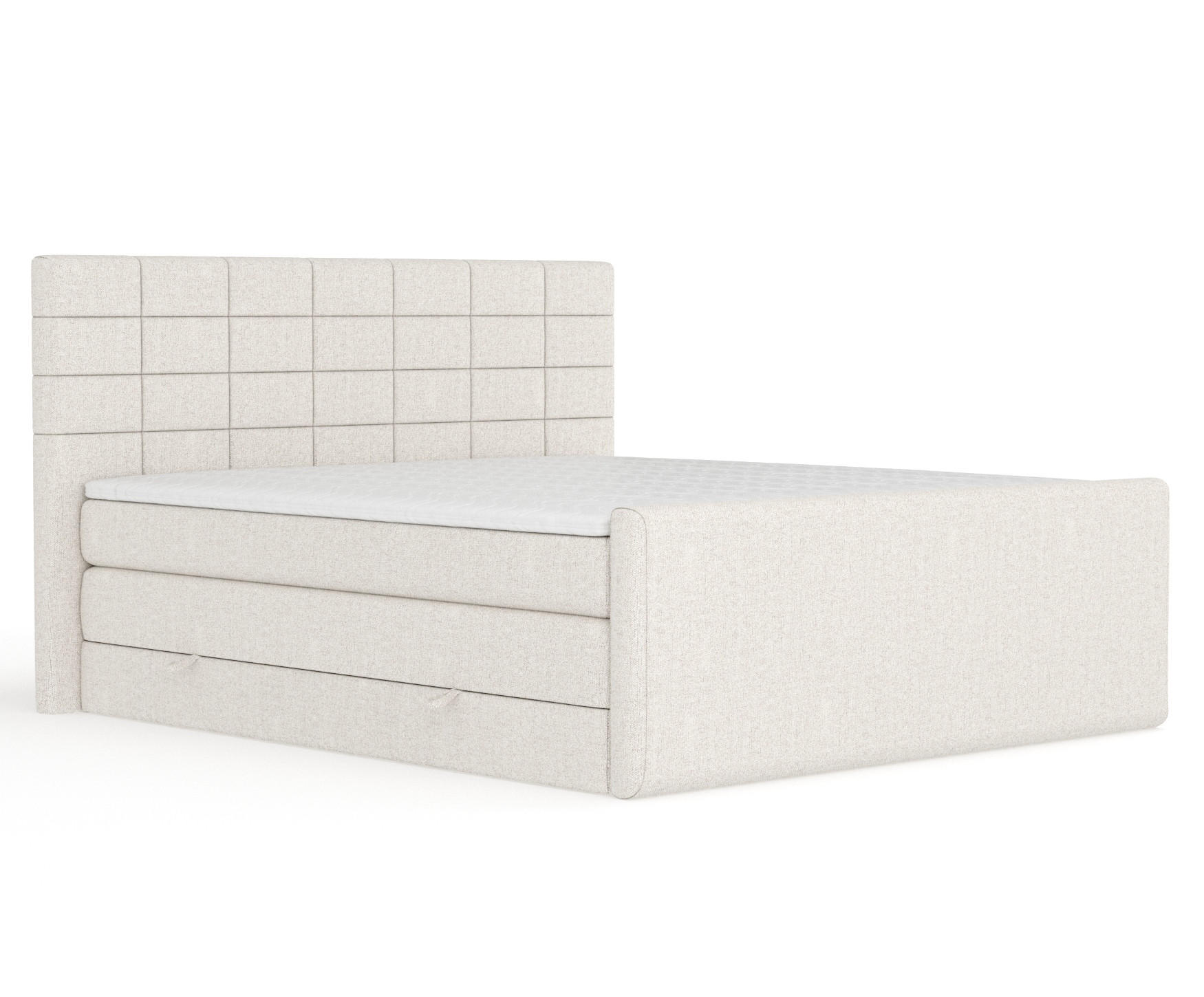 BOXSPRINGBETT Ava Beige 140/200 cm - Beige/Schwarz, Holz/Holzwerkstoff (140/200cm) - Maison de Reve