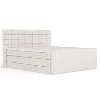 BOXSPRINGBETT Ava Beige 140/200 cm - Beige/Schwarz, Holz/Holzwerkstoff (140/200cm) - Maison de Reve