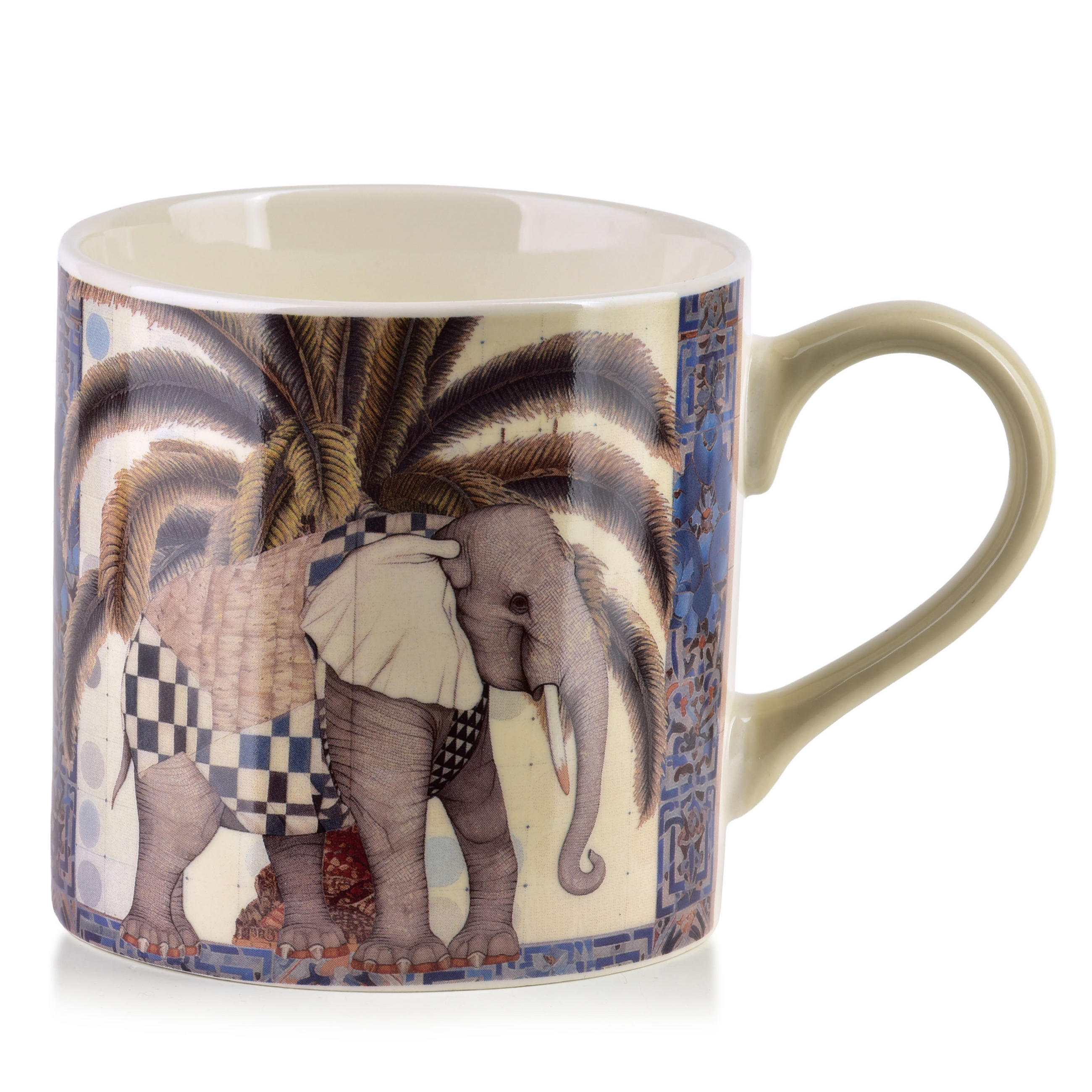 BECHER Isaac Beige 9/13/9cm Porzellan - Grau, Keramik (0.38L) - Mondex