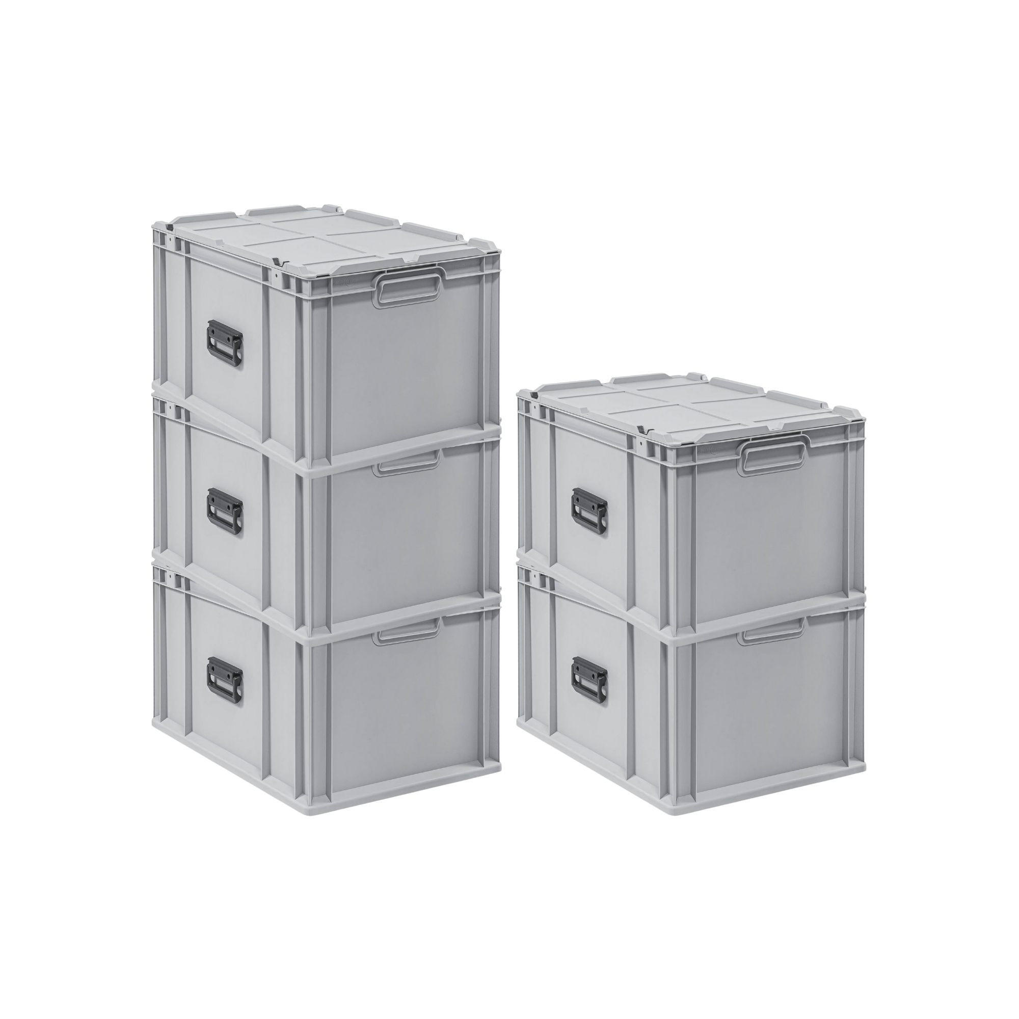 EUROBOX 5x Nextgen Portable 335x40x60cm 65 Liter - Grau, Kunststoff (40/33.5/60cm) - PROREGAL