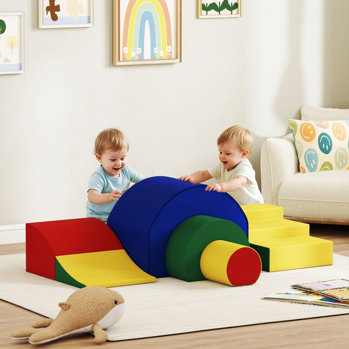 KONSTRUKTIONSSPIELZEUG Bausteine - Blau, Leder (39/44/181cm) - Korfee