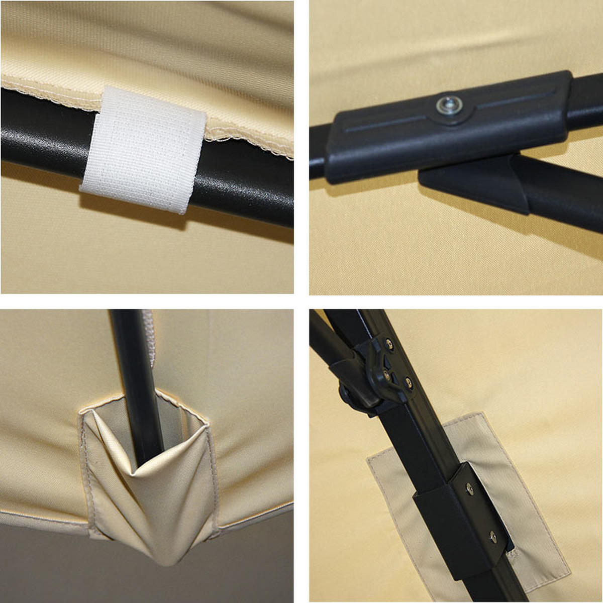 AMPELSCHIRM I Cremeweiß 300/300 cm - Weiß, Textil (360/300cm) - MCW