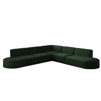 ECKSOFA Universal Palma Opera Velvet - Grün, Holzwerkstoff/Textil (276/276cm) - Fun Möbel