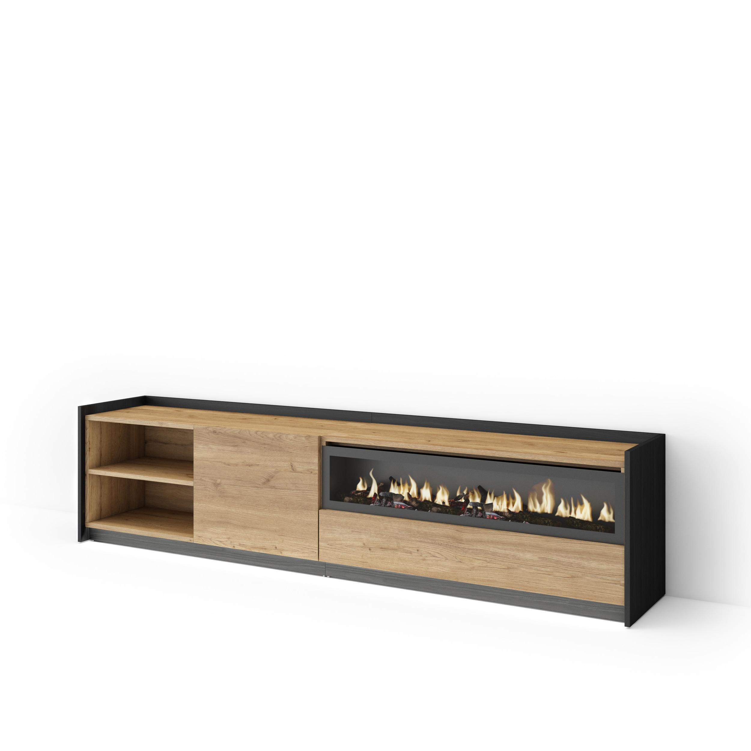 Skraut Home Lowboard, Eiche 207x50x37 cm