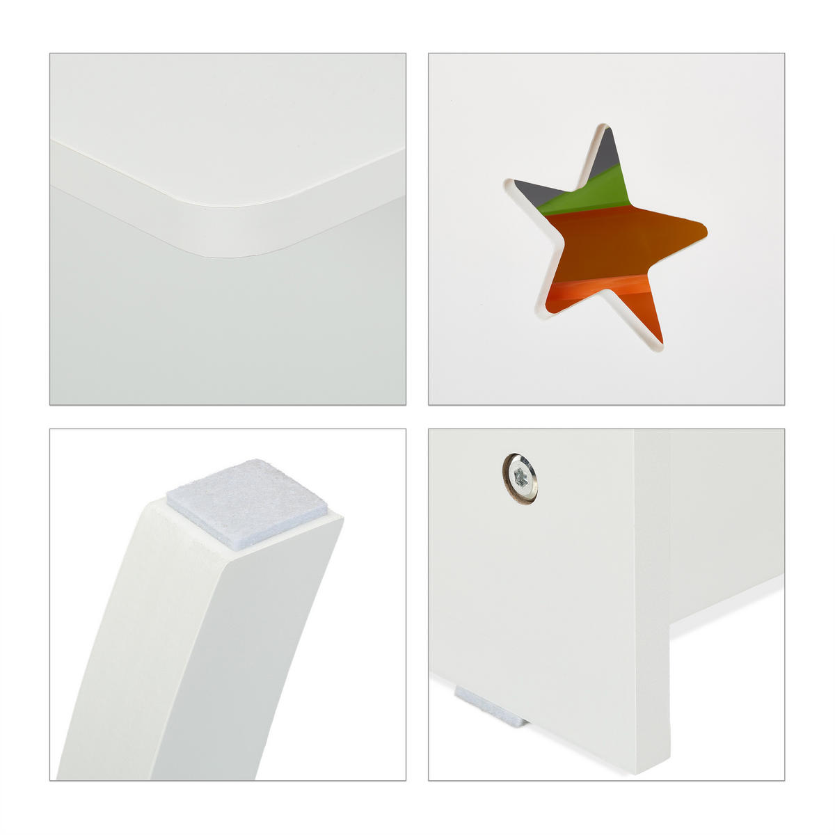 KINDERSITZGRUPPE - Weiß, Holzwerkstoff/Kunststoff (75/52/46cm) - Relaxdays