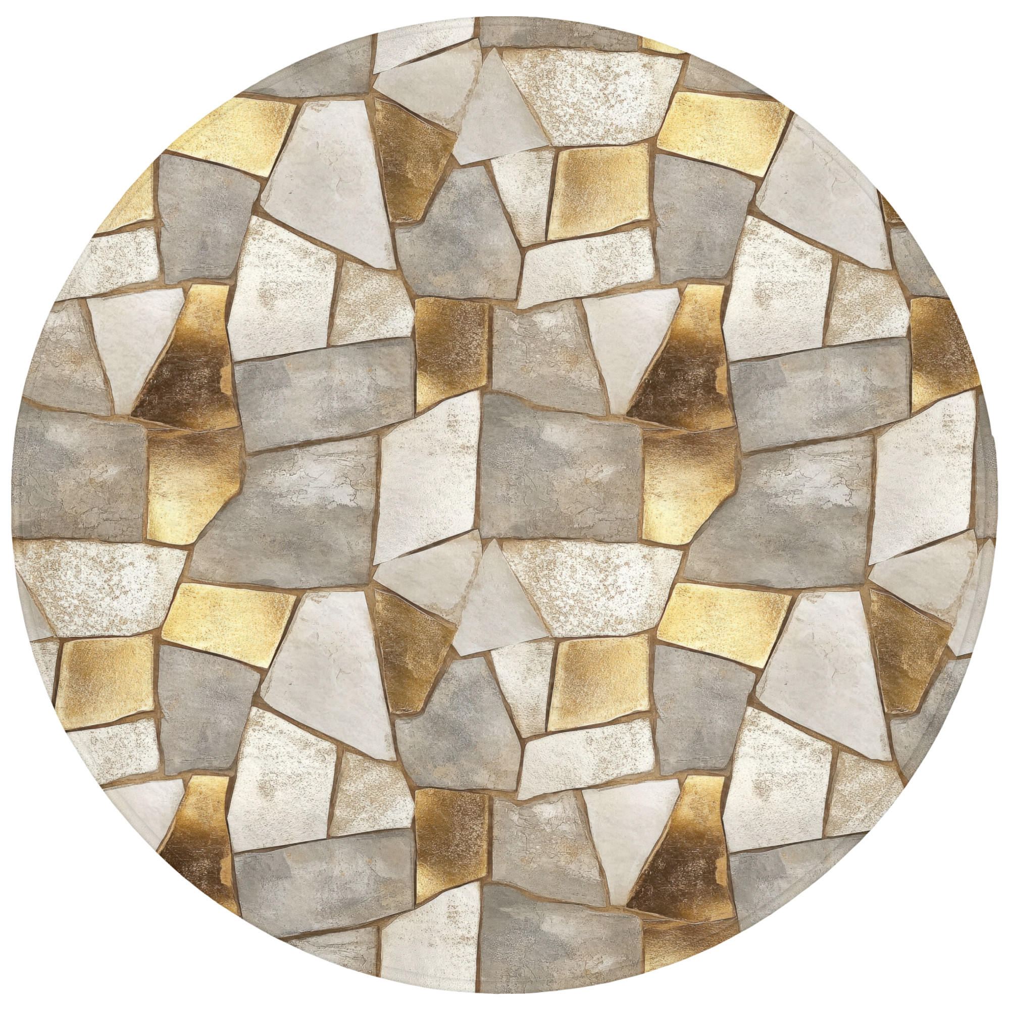 OnlyWow KOUPELNOVÁ PŘEDLOŽKA Mozaika - Mramor - Zlato 70x70 cm