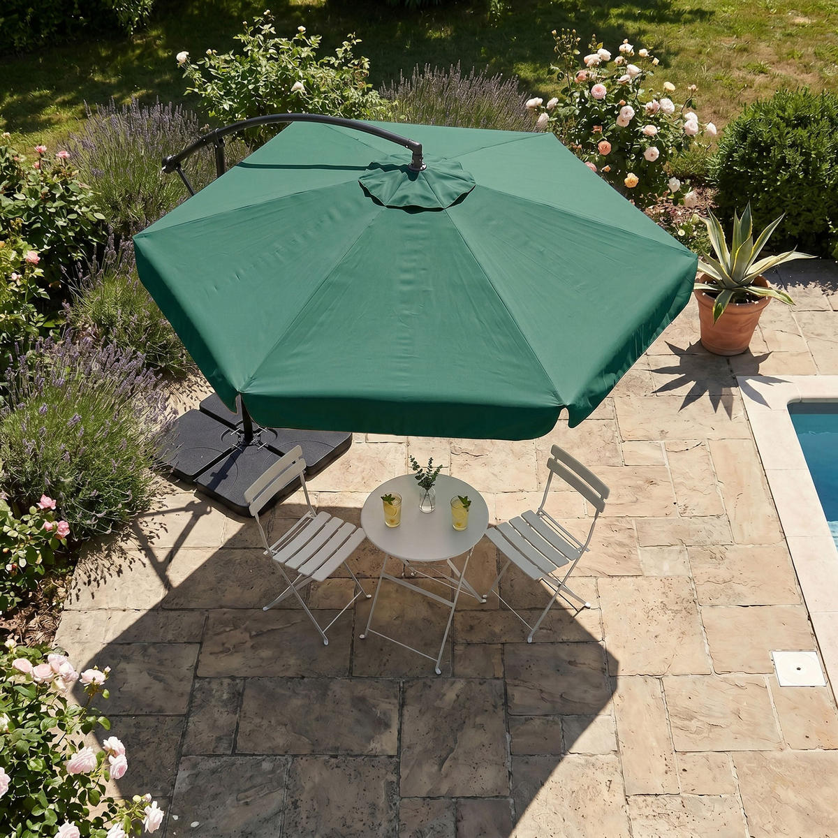 SONNENSCHRIM Grün 245/300 cm - Schwarz/Grün, Metall (300/300cm) - Akord