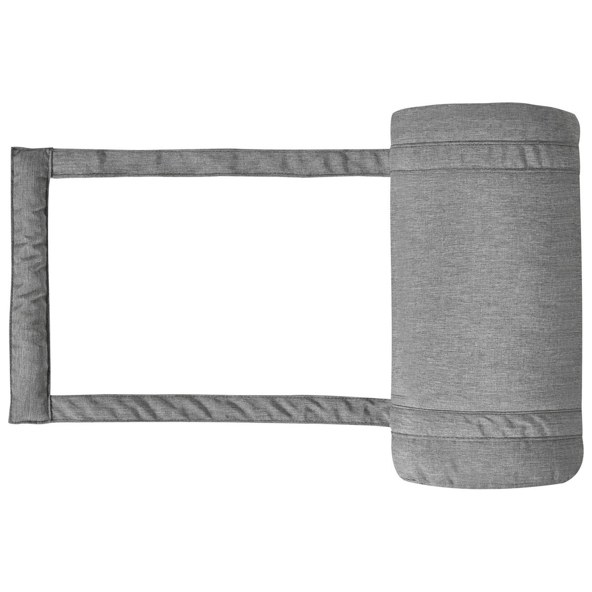 LIEGENAUFLAGE Grau meliert 56/189 cm Cesana Premium - Grau, Textil (189/5/56cm) - Beliani