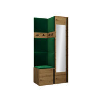 GARDEROBEN-SET Orion XXV - Eiche Artisan/Grün, Holzwerkstoff/Kunststoff (82/186/46cm) - MIRJAN24