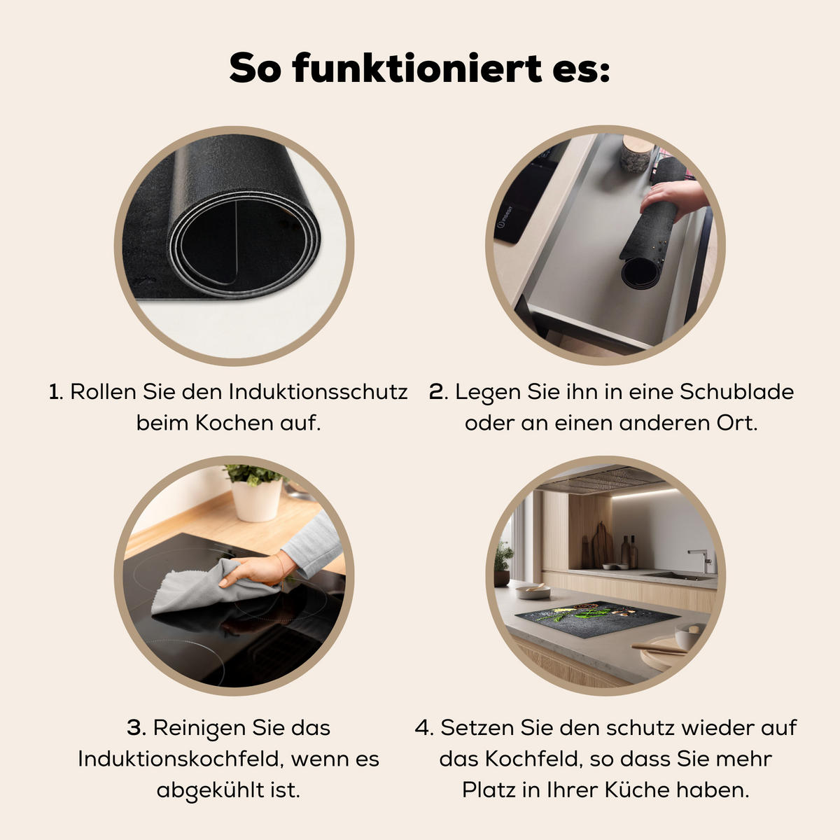 HERDABDECKPLATTE Limette - Kräuter - Gewürze - Grün - Grau - Beton 59x52 cm - Grün, Kunststoff (59/52/0.2cm) - MuchoWow