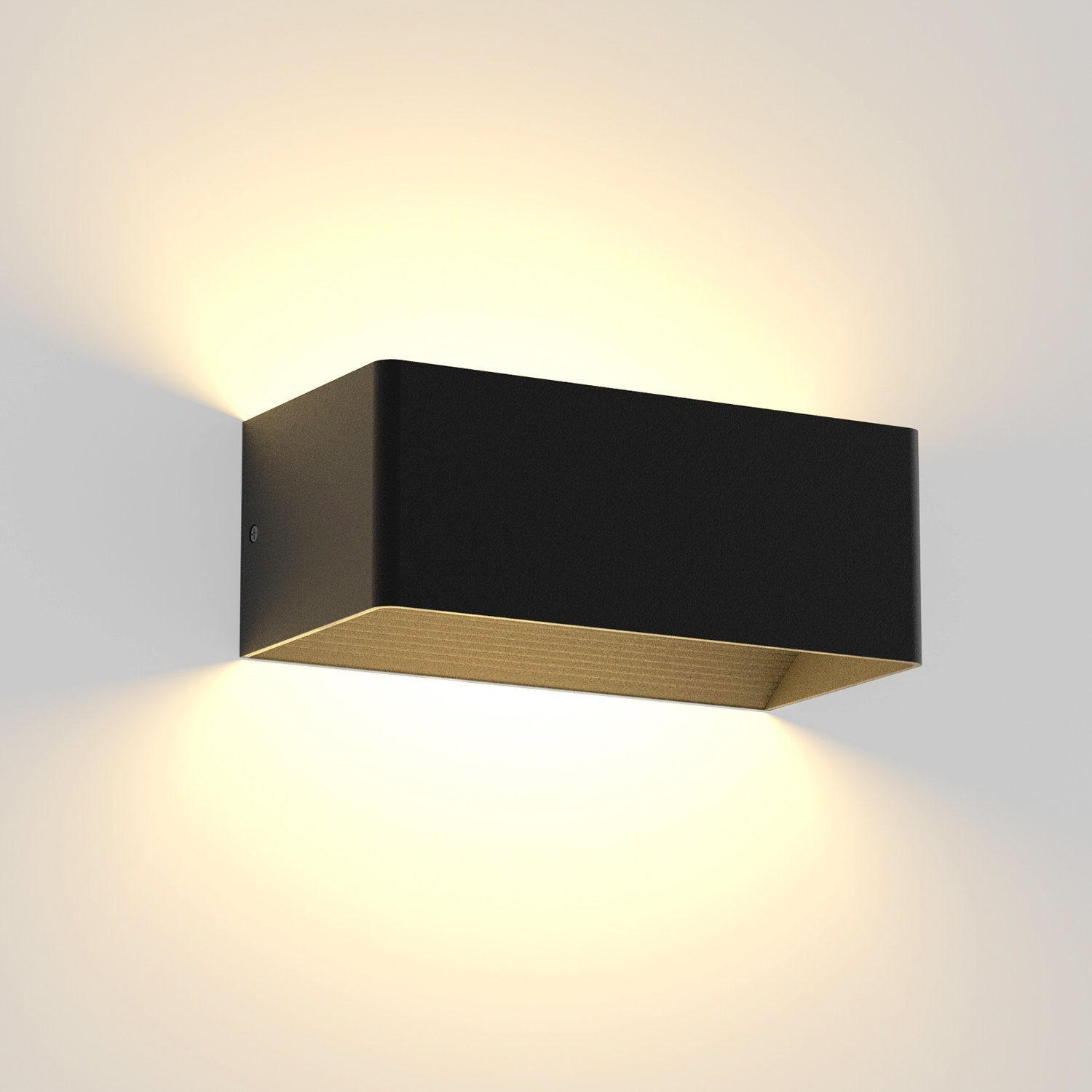 LED WANDLEUCHTE Herz - Schwarz, Metall (10/8/20cm) - Nettlife