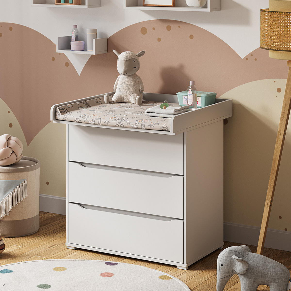 PŘEBALOVACÍ NÁSTAVEC Wicko Bílá - bílá, kompozitní dřevo (80/10/76cm) - Vicco