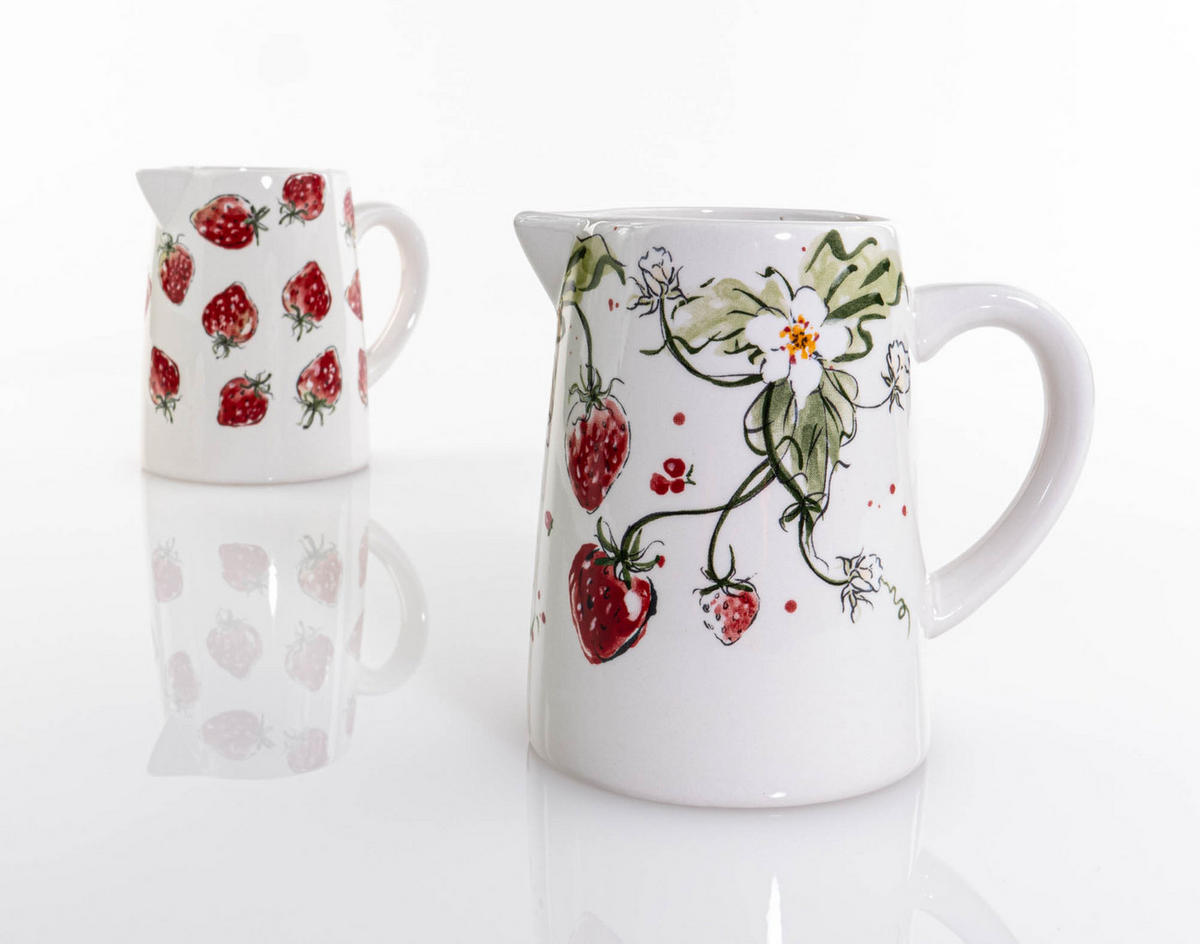 KRUG Keramik Strawberry 500 ml - Rot, Keramik (15L) - Boltze Home