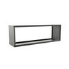 BRENNHOLZREGAL Wooker wide Kaminholzregal Holzlagersystem Schwarz 149 x 49 cm - Schwarz, Metall (149/49/49cm) - Alberts